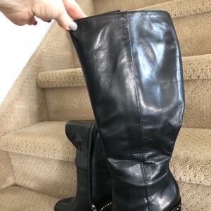 Coach boots black leather size8.5